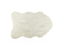 24&quot; X 36&quot; X 1.5&quot; Off White Sheepskin Faux Fur Single - Area Rug - £62.46 GBP