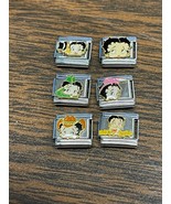 6 Betty Boop Licensed Casa D&#39;oro 9mm Italian Charm Charms Bracelet NEW - $76.50 CAD