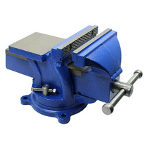 5&quot; Heavy Duty Steel Bench Vise With Anvil Swivel Table Top Clamp Locking... - £55.84 GBP