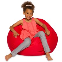 Posh Beanbags Bean Bag Chair, Large-38In, Solid Red - £91.91 GBP