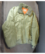 VINTAGE WEARGUARD REVERSIBLE GREEN USAF ARMY BOMBER MA-1 FLYERS JACKET L... - $61.93