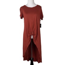 Forever 21 Womens Rust Knot-Front High-Low Tunic Top Size S Rayon - $105.73 MXN