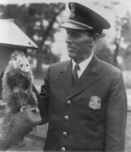 White House Police Officer Snodgrass holds a possum May 6, 1929 New 8x10... - $8.81