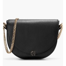 Cole Haan Evie Chain Saddle Leather Crossbody Bag, Black, NWT - $189.00