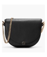 Cole Haan Evie Chain Saddle Leather Crossbody Bag, Black, NWT - €163,38 EUR