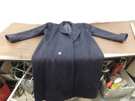 Jofeld Trench Coat Women&#39;s Dark Blue Made In U.S.A. Silver Buttons 50407 - $23.61