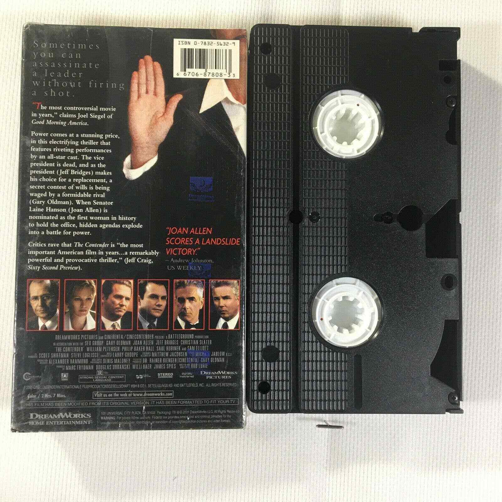 The Contender VHS Original JEFF BRIDGES GARY OLDMAN JOAN ALLEN Rated R