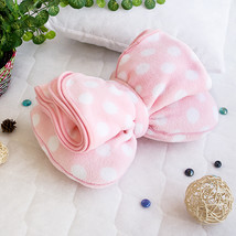 [Pink Bow] Fleece Throw Blanket Pillow Cushion / Travel Pillow Blanket (29.5 ... - £30.12 GBP