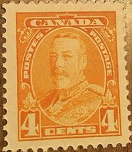 Canada Stamp 4 Cents Orange George V - £4.07 GBP