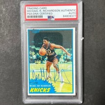 1980-81 TOPPS #27 Michael Ray Richardson Signed Card AUTO PSA Slabbed Knicks - £55.94 GBP