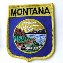 Montana Us State Emblem Flag Sew On Iron On Patch 3 X 3.5 Inches - £4.49 GBP