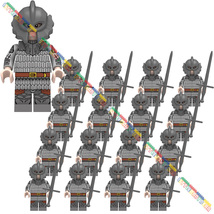 16Pcs Medieval Castle Knights Military Swordsman Warrior Minifigures Bricks Toys - £21.33 GBP