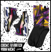 TRI Socks for Air Griffey Max 1 Los Purple Pink Blue Angeles Sunset 24 Shirt - £16.27 GBP