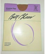 BILL BLASS control top sandalfoot pantyhose Cotton shield Color beige Si... - $2.72 CAD