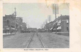 Main Street Bellevue Ohio 1905c postcard - £6.16 GBP