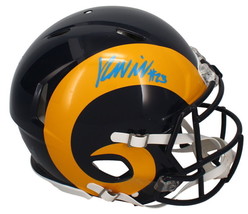 Kyren Williams Autographed Rams 1981-99 Throwback Authentic Speed Helmet Beckett - £449.99 GBP