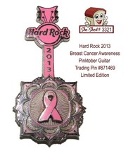 Hard Rock 2013 Breast Cancer Awareness - Pinktober Guitar Trading Pin 871469 - £11.92 GBP