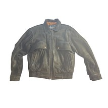 U2 Wear Me Out Genuine Leather Jacket Black Bomber Made in Korea Size S - $1,649.06 MXN