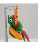 Tiny Love Plush Hanging Bird Parrot Rattle Crinkle Green Pink Purple - $12.86