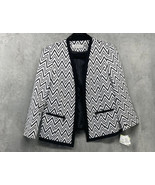 Kasper Women's Zig ZAG Knit Fly Away Jacket size 4 Black Multi MSRP $129 - $89.00