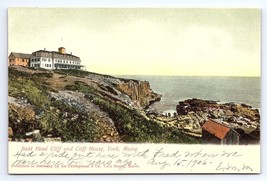 Postcard Bald Head Cliff &amp; Cliff House York Beach Maine - £3.57 GBP