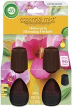 2 Air Wick Essential Mist Refill Hibiscus &amp; Blooming Orchids NO SHIP TO CA - $20.56