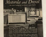 1960 Motorola And Drexel Vintage Print Ad Advertisement pa14 - $10.88