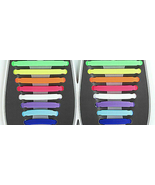 MULTI  COLORED ~ No Tie Shoelace ~ Elastic Shoe Laces ~ Lacing System ~ ... - $28.06 CAD