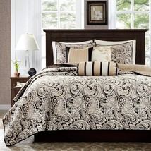 Aubrey, Jacquard Paisley Black, King/California King (104 In. X 94 In., ... - $97.58