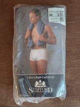 Stafford JCPenney VTG Men’s 3 Pack White Full-Cut Briefs Underwear Size 38 USA - £18.47 GBP