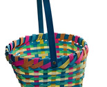 Weaving Multicolor Decorative Wooden Easter Basket W/Handle 7”x11”. New-... - $49.38