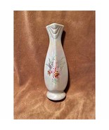 Vintage Iridescent Hand Painted Floral Vase - $28.43 CAD