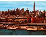 Port Authority Heliport West 30th Street New York City UNP Chrome Postca... - $3.97