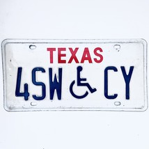  United States Texas Base Disabled License Plate 4SW CY - £12.56 GBP