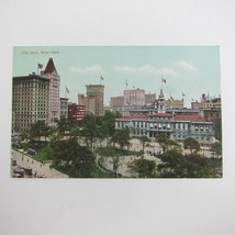 Postcard New York City Hall Buildings &amp; American Flags Antique UNPOSTED RARE - £11.79 GBP