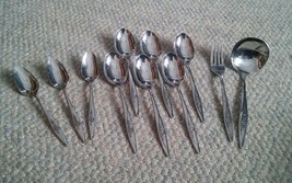 Lot o 11 Oneidacraft Deluxe Stainless Flatware Silverware Spoons Fork La... - £18.08 GBP