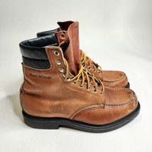 Red Wing Brown Leather Work Boots Super Sole 1214 Men&#39;s Size 10.5 E SuperSole - £116.81 GBP