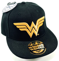 Wonder Woman DC Comics Gold Logo Snapback Baseball Cap Hat Licensed Official NEW - £31.06 GBP