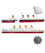 2 pk Split In Half Titanic &amp; Britannic Bath Boat And Pool Toy - $62.90 CAD