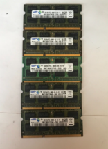 Lot of 5  Samsung 2GB 2Rx8 PC3-10600S-09-10-F2 M471B5673FHO-CH9 DDR3 SOD... - $15.99