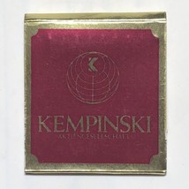 Hotel Vier Jahreszeiten Kempinski München Germany Match Book Matchbook - £3.88 GBP