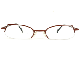 theo Eyeglasses Frames idefy 54 Shiny Polished Sparkly Orange Half Rim 48-20-135 - £161.16 GBP