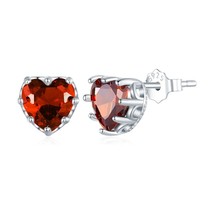 Ng silver heart birthstone stud earrings 6mm 0 84 carat earrings women birthday jewelry thumb200