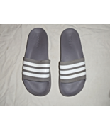 Adidas gray slide men shoe with white accent  Size 11  Cloudfoam - $40.60 CAD