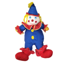 24&quot; Vintage Dayton Hudson Nylon Red + Blue Clown Stuffed Animal Plush Toy Large - £44.67 GBP