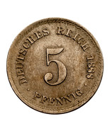 1888-D Allemagne 5 Pfennigs Munich Excellent État About Hors-Circulation... - $809.61 MXN