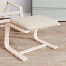 Footstool Cream 20.1&quot;x16.1&quot;x15.7&quot; Fabric - $123.49