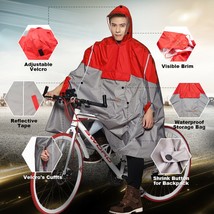QIAN Impermeable Raincoat Women/Men Outdoor Rain Poncho Backpack Reflective Desi - £70.02 GBP