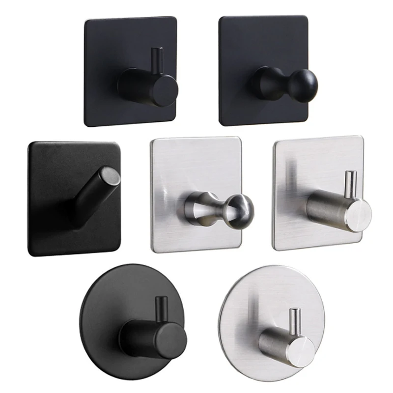 House Home 304 Stainless Steel Hooks Black Robe Wall Hook Bathroom Towel... - £19.67 GBP