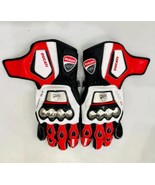 Ducati Corse Motorcycle MotoGP Motorbike Racing Leather Gloves Pre-Curve... - $69.00